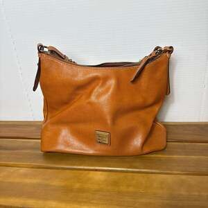 Dooney & Bourke Cognac Textured Leather Shoulder Bag